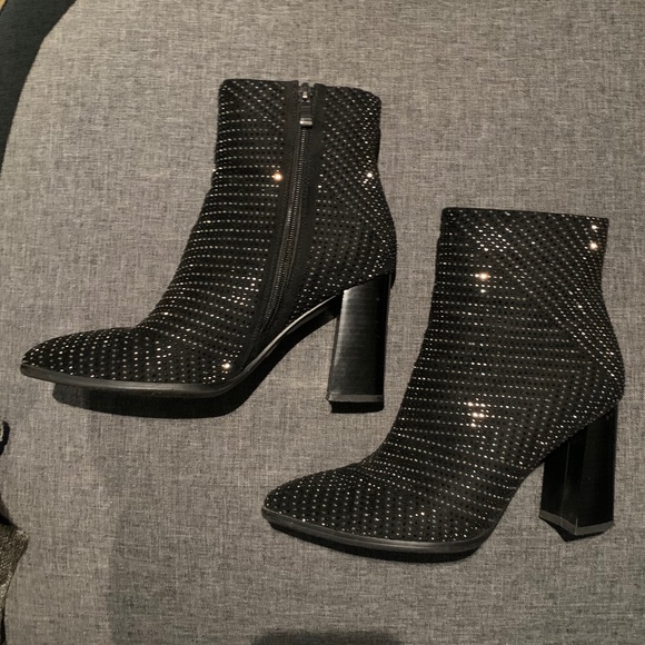 Rhinestone Studded Ankle Boots - Picture 2 of 13